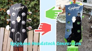 Epiphone Headstock Conversion Part 1 [upl. by Gnas491]