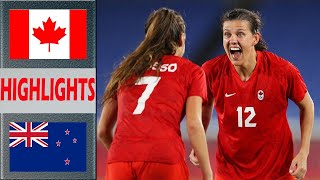 Canada vs New Zealand Extended Highlights  PreMatch Womens Football Olympic Games 2024 [upl. by Alyworth167]