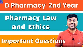 Pharmacy Law and Ethics D Pharma 2nd Year Important Question  pharmacy law and ethics Imp Question [upl. by Gwenneth]