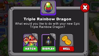 DragonVale How to Breed Triple Rainbow Dragon And Lv 20 feed [upl. by Anaxor]