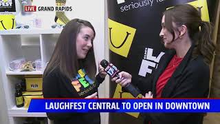 LaughFest Central opens downtown GR [upl. by Niatsirt]