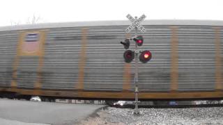 Brownsboro Road Railroad Crossing Brownsboro AL with exSP trailing on NS 27W [upl. by Urina]