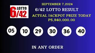 Lotto Results Today September 72024😊 [upl. by Cirderf778]