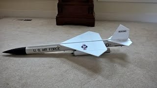 RC Bomarc Missile Rocket boosted glider E12 Aerotech flights [upl. by Atiuqiram]