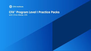 CFA® Program Level I Practice Packs [upl. by Lahcear22]