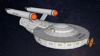 Animated starship tour Star Trek Sparrow Class USS Vortex NCC973 fanmade [upl. by Enoed]