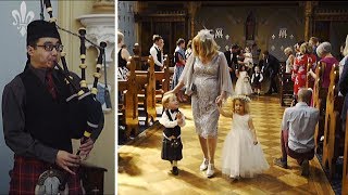 Wedding ceremony bagpipes Highland cathedralScotland the brave [upl. by Liggett19]