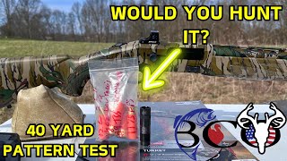 patterning the mossberg 940 pro turkey with lights out ammo low recoil tss load  bco review [upl. by Sug]