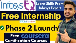 Infosys Springboard Internship PHASE 2  Get Coursera Free Certification Courses Any Student Apply [upl. by Ahsenet384]