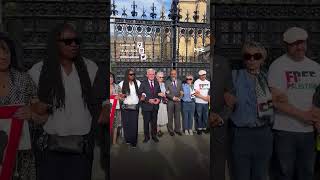 UK MPs join proPalestine demonstration outside UK parliament [upl. by Packton727]