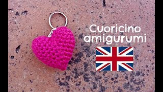 Little Heart keychain amigurumi  World Of Amigurumi [upl. by Francklin493]