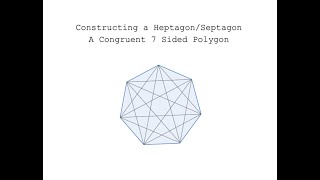 Constructing an approximation of Heptagon  7 sided polygon with a compass and on Geogebra [upl. by Newby269]