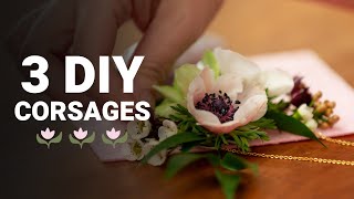 How to Make a Corsage 3 Ways for Prom or Weddings [upl. by Clellan]