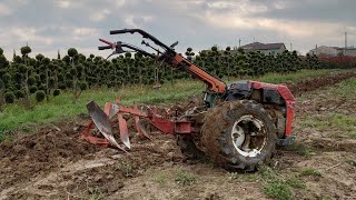 aratura motocoltivatore Goldoni plowing 20 cm Come iniziare il lavoro [upl. by Norraa465]