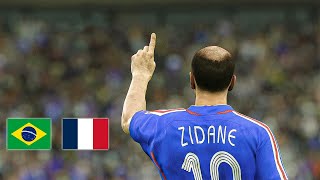 Brazil vs France 2006 Ft Zidane Ronaldo Ronaldinho  ULTRA REALISTIC GRAPHICS  4K [upl. by Armstrong297]