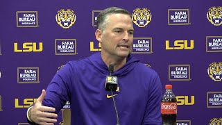 LSU Matt McMahon talks start of Tigers basketball practices [upl. by Hterrag]