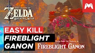 FIREBLIGHT GANON EASY KILL How to kill Divine Beast Vah Rudania  Breath of the Wild [upl. by Aelak]