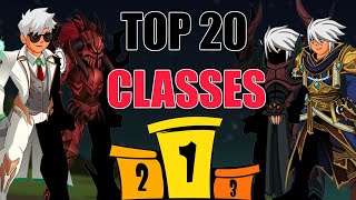 AQW Top 20 Classes  Player Voted Favourite Community Classes [upl. by Ilhsa]