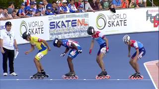 JUNIOR Men 500M  Final  Speed Skating  World Championships 2018  Heerde [upl. by Nylodnewg740]