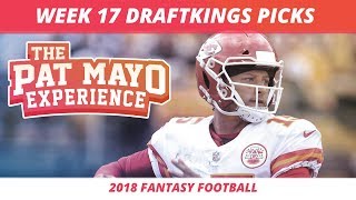 2018 Fantasy Football — Week 17 DraftKings Picks Strategy Bowl Games  Golf [upl. by Godber]