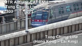 LARTrain Audio MTR Adtranz–CAF EMU Z803 TCL  Tung Chung Line Hong Kong  Lai King [upl. by Enalda]