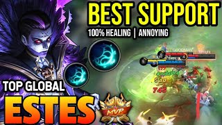 ESTES BEST BUILD 2023  TOP GLOBAL ESTES GAMEPLAY  MOBILE LEGENDS✓ [upl. by Laehpar]