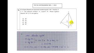 În figura alăturată este reprezentat tetraedrul regulat VABC Punctele M și N sunt mijloacele [upl. by Richmal]