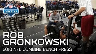 Rob Gronkowski Arizona TE Bench Press  2010 NFL Combine Highlights [upl. by Vaenfila991]