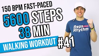 150 BPM FastPaced Workout • 5000 Steps in 38 Min • Walking Workout 41 • Keoni Tamayo [upl. by Ahsak]