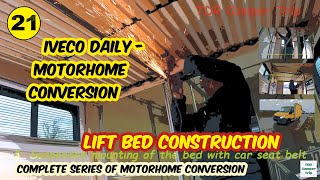 Iveco Daily Conversion  How to build a DIY lift bed for the motorhome [upl. by Adnovoj]