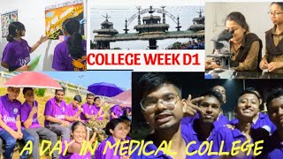 A DAY IN MEDICAL CLGCOLLEGE WEEK DAY 1DIPHU MEDICAL COLLEGEmedicos mbbslife neetmotivationneet [upl. by Lesli]