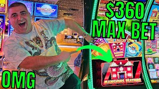 OMG I DID IT😳  360 MAX BET MANSION BONUS On Huff N Even More Puff [upl. by Yffub748]