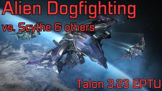 Talon vs Vanduul Scythe amp other Duels in Star Citizen 323 EPTU dogfighting pvp [upl. by Enelez274]