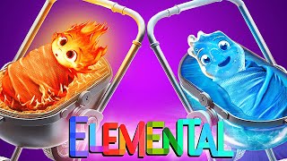 Ember and Wade from Elemental Have Children Fire vs Water Parenting Hacks [upl. by Jer860]