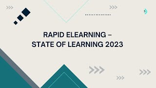 Rapid eLearning – State of Learning 2023 [upl. by Ianaj322]