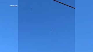 Video shows fighter jet intercept plane violating SF area flight restrictions amid Bidens visit [upl. by Ajidahk]