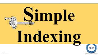 Simple indexing Indexing Method [upl. by Medin955]