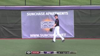 2015 JMU Baseball  Michael Sciorra Web Gem vs Radford  May 3 [upl. by Ettore306]