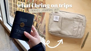 Whats in my travel journal kit ✸ travelers notebook amp delfonics utility case [upl. by Lossa]