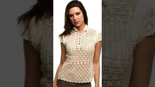 🍒Crochet Blusa moderna PATRONES free crochet patterns shirt🍒 [upl. by Yebloc200]