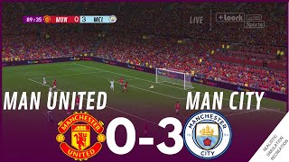 MANCHESTER UNITED vs MANCHESTER CITY 03 MATCH HIGHLIGHTS • Video Game Simulation amp Recreation [upl. by Alaek]