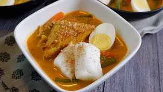 Super Easy Lontong Recipe • Curry Vegetables amp Compressed Rice 咖喱什锦菜饭团 Sayur Lodeh amp Nasi Impit [upl. by Ramraj]