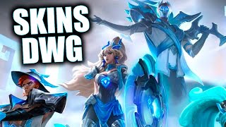 SKINS DWG NOVAS SKINS DAMWON DO MUNDIAL  JHIN TWISTED FATE LEONA NIDALEE E KENNEN [upl. by Yerag211]