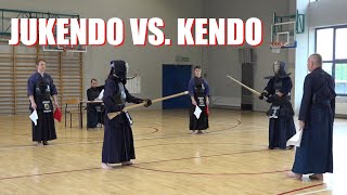 Katana  sword vs Bayonet  Kendo vs Jukendo  Ishu jiai Mixed match [upl. by Blessington865]