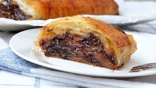 Strudel de Manzana y Chocolate con masa filo  Dulces fáciles y rápidos [upl. by Fesuy]