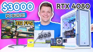 Building an INCREDIBLE WhiteThemed RTX 4080 Gaming PC 😄 3000 Build Guide w Benchmarks [upl. by Eusoj]