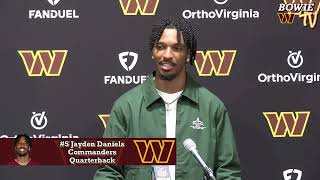 Hear From Commanders QB Jayden Daniels  Commanders vs Buccaneers Postgame 9824 [upl. by Close]