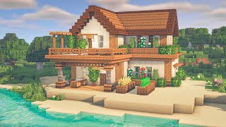 Minecraft  How to Build a Beach House  Aesthetic [upl. by Apple771]