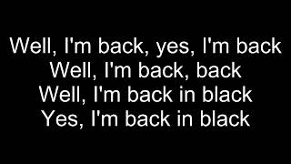 ACDC  Back in Black Lyrics [upl. by Pinchas]