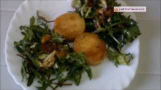 Cocina solar  Ensalada con queso frito [upl. by Llertnac]